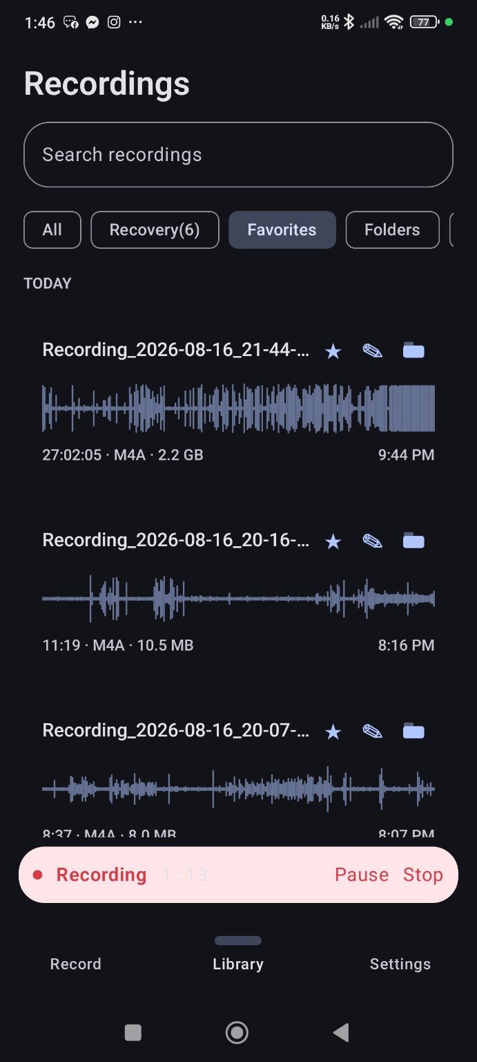 Pocket Recorder recording library